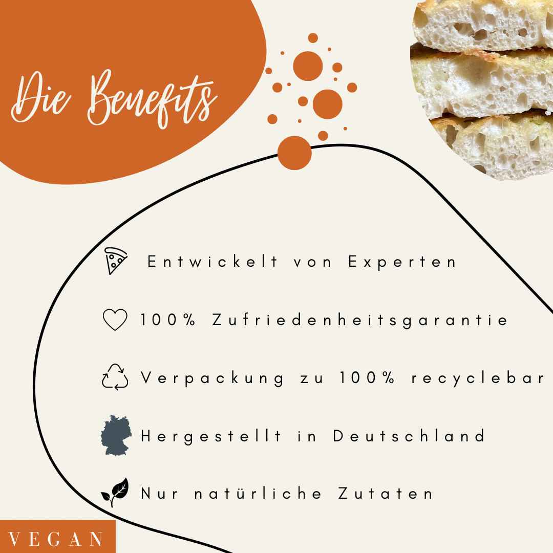 Vorteilspaket: 5x Focaccia - Ohne Kneten | 350g