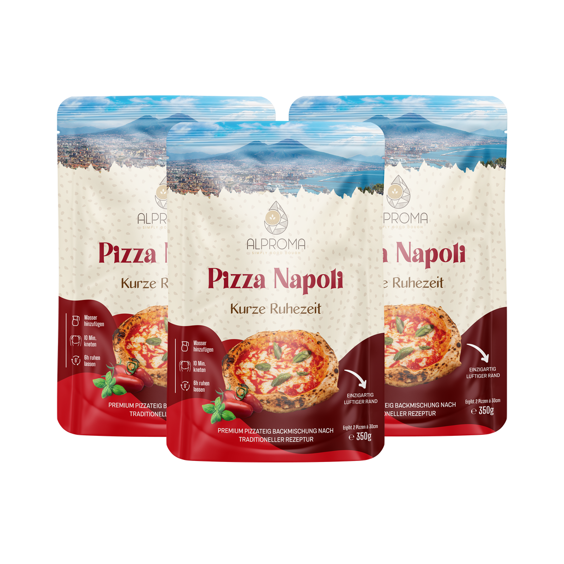 Vorteilspaket: 3x Pizza Napoli - Kurze Ruhezeit | 350g