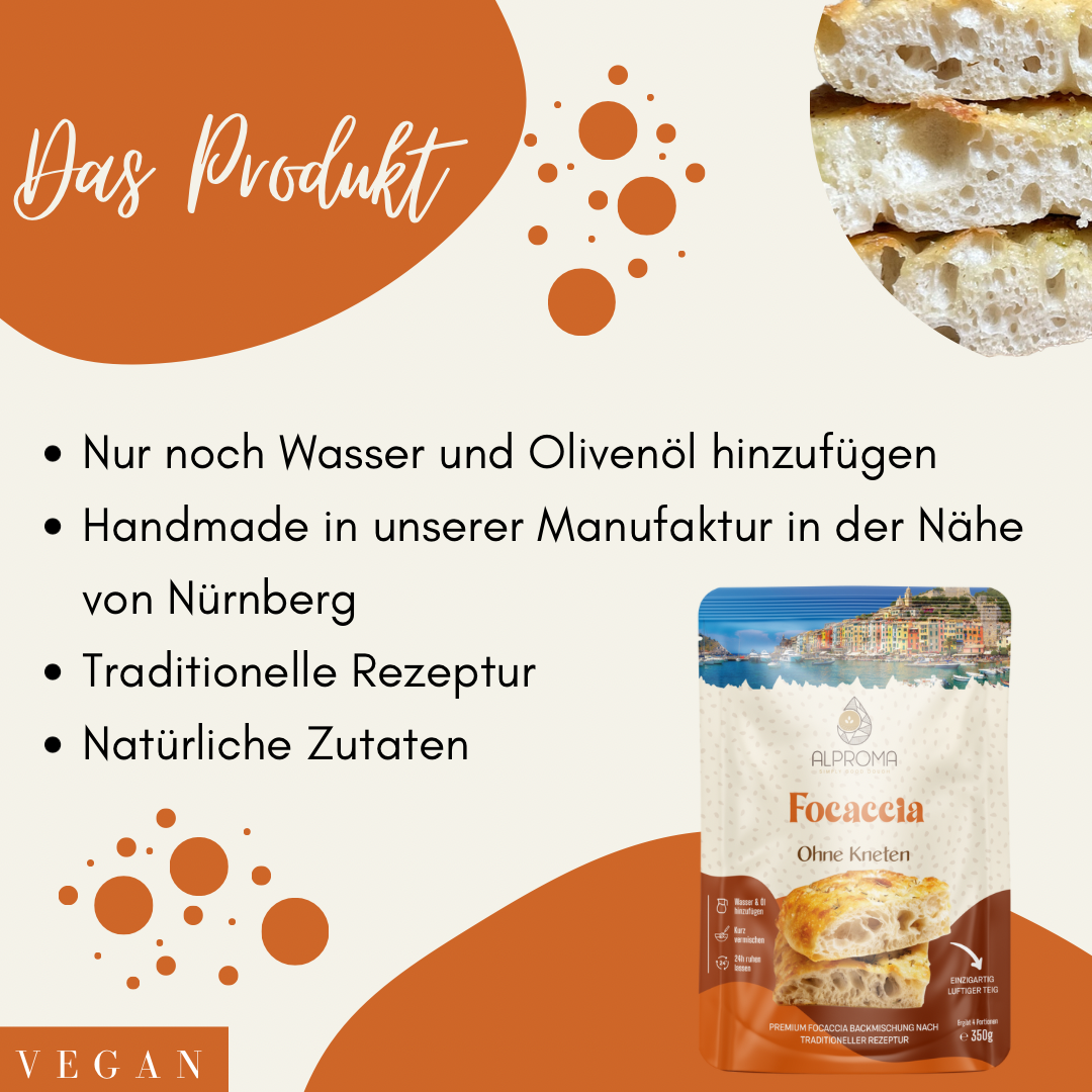 Vorteilspaket: 3x Focaccia - Ohne Kneten | 350g