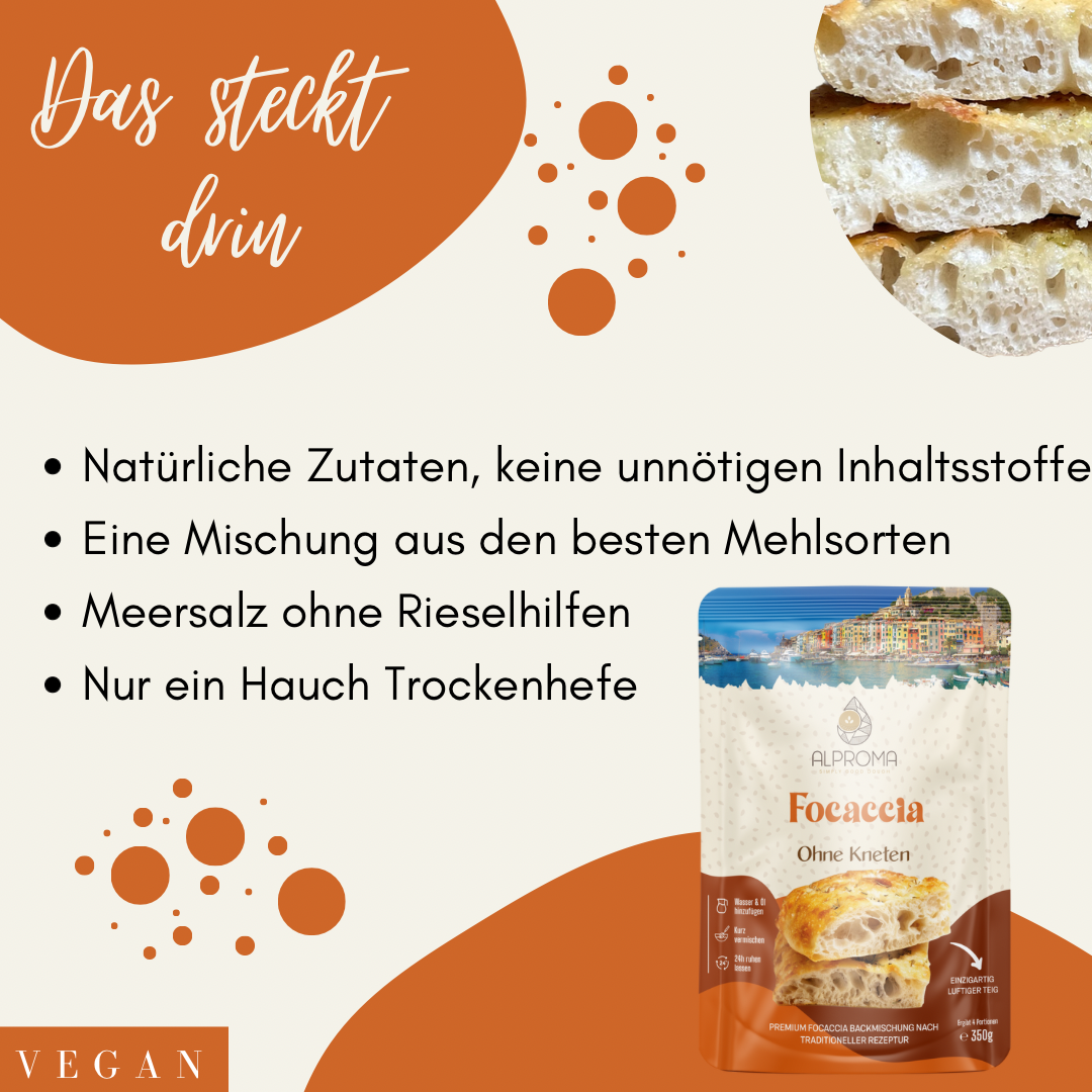 Vorteilspaket: 3x Focaccia - Ohne Kneten | 350g