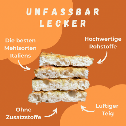 Vorteilspaket: 5x Focaccia - Ohne Kneten | 350g