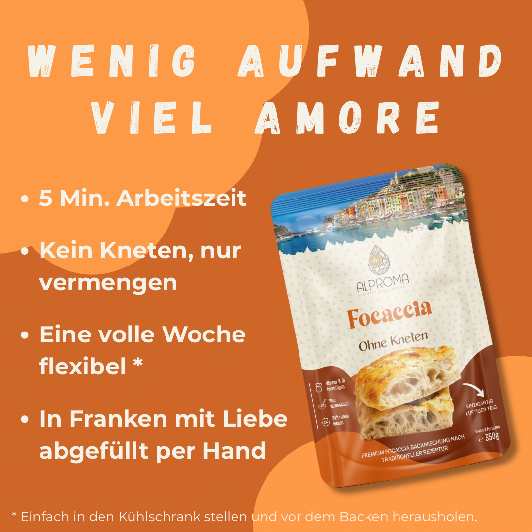 Vorteilspaket: 5x Focaccia - Ohne Kneten | 350g