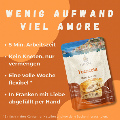 Vorteilspaket: 5x Focaccia - Ohne Kneten | 350g